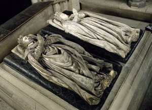 Skulpturer av Henri II (1519-59) og Catherine de Medici (1519-89) 1583 (marmor)