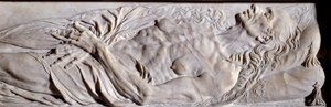 Elementer av begravelsesmonumentet til Valentine Balbiani (1518-1572), kona til Rene de Birague. Lavrelieff i marmor