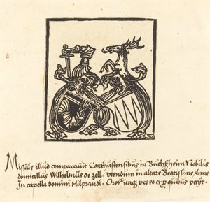 Bokplate av Wilhelm von Zell av German 15th Century