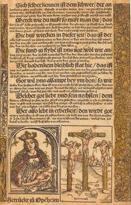 Bredside med to scener fra Kristi liv og groteske grenser av German 15th Century
