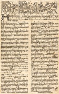 Kalender med fødsel og tilbedelse av German 15th Century