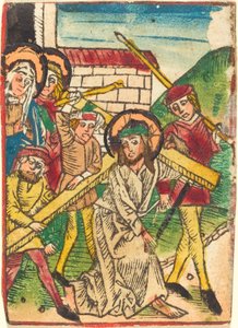 Kristus som bærer korset av German 15th Century