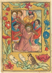 Kristus som bærer korset av German 15th Century