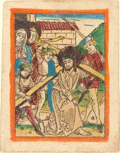 Kristus som bærer korset av German 15th Century