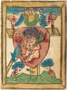 Kristusbarn i det hellige hjerte av German 15th Century