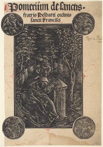 Franciscan, Pelbartus av Temesvar, i en hage av German 15th Century