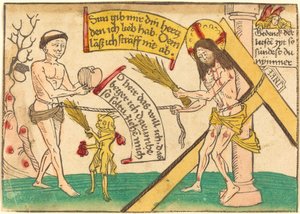Jesus tiltrekker de troende til hjertet av German 15th Century