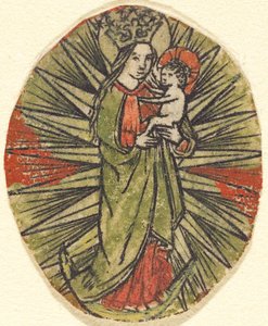 Madonna og barn av German 15th Century