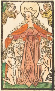 Madonna som en beskytter av German 15th Century