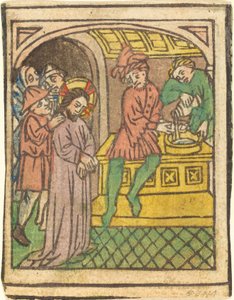 Pilatus vasker hendene [recto] av German 15th Century