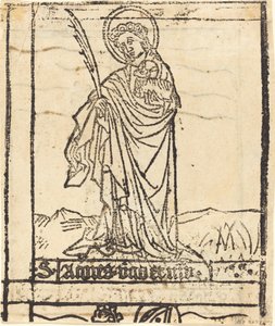 Saint Agnes [verso] av German 15th Century