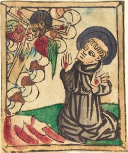 Den hellige Frans av Assisi av German 15th Century