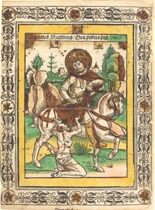 Saint Martin og tiggeren av German 15th Century