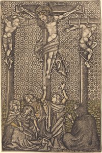 Korsfestelsen av German 15th Century or Master with the Crossed Clubs