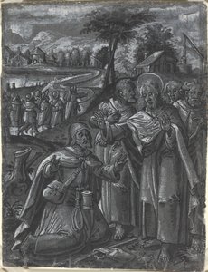Kristus diskuterer med legene [recto] av German 16th Century