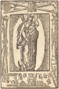 Madonna og barn av German 16th Century