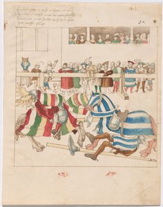 Mock Joust of War med faste skjold av German 16th Century