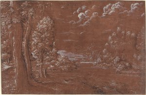 Elvelandskap av German 16th Century