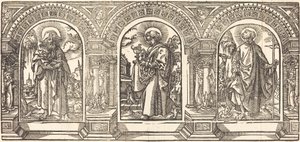 Kristus og hans disipler III av German 16th Century after Martin Schongauer
