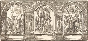 Kristus og hans disipler V av German 16th Century after Martin Schongauer
