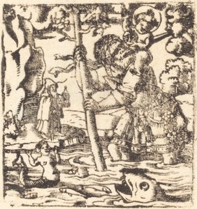Den hellige Christopher av German 16th or 19th Century