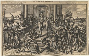 Bror esel med penger, tidlig på 1600-tallet. av German Master