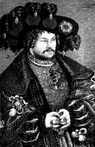 Portrett av Joachim I Nestor 1484-1535, kurfyrst av Brandenburg Kopi etter Lucas Cranach t. E, 1400-tallet av German Master