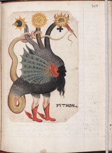 Python fra: Alchemical and Rosicrucian Compendium, ca 1760
