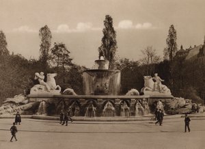 München / München: Wittelsbach-fontenen (s/hvitt-bilde) av German Photographer