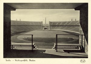 Det olympiske stadion, Reichssportfeld, Berlin (s/h-bilde) av German Photographer