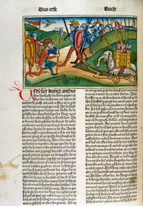 En side fra Bibelen i Nürnberg, tysk utgave, ... av German School