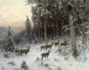 En vinterkveld i Schwarzwald, ca. 1880