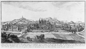 Aachen (etching) av German School