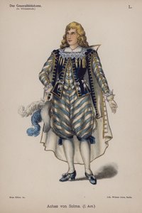 Achaz von Solms, fra Der Generalfeldoberst av Ernst von Wildenbruch (farge litho) av German School