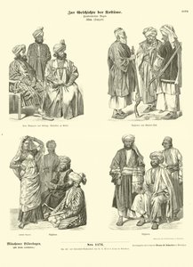 Afghanske kostymer, 1800-tallet av German School