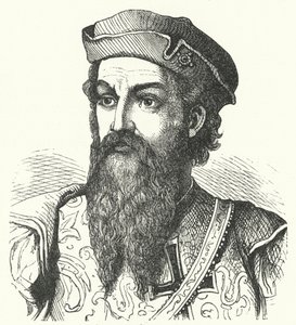 Afonso de Albuquerque, hertug av Goa, portugisisk general og visekonge av portugisisk India (gravering) av German School
