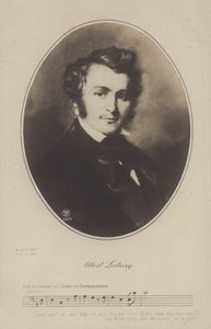 Albert Lortzing , tysk komponist, skuespiller og sanger (litho) av German School