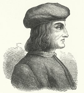 Aldus Manutius , venetiansk humanist, lærd, trykker og utgiver (gravering) av German School