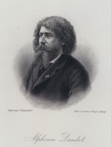 Alphonse Daudet , fransk romanforfatter (gravering) av German School