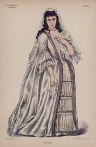 Amalie, fra Die Rauber (Røverne) av Friedrich Schiller (farge litho) av German School