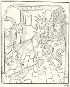 En illustrasjon fra Visdommens bok (gravering) av German School