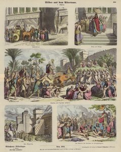 Antikkens Assyria (farget gravering) av German School