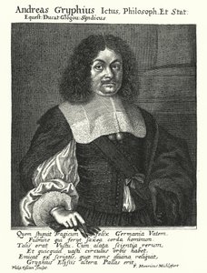 Andreas Gryphius , tysk poet og dramatiker (gravering) av German School
