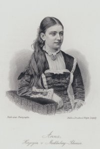 Anna, hertuginne av Mecklenburg-Schwerin (gravering) av German School