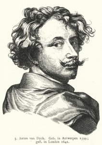 Anthony van Dyck , flamsk barokkkunstner (gravering) av German School