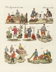 Kunst og håndverk i Kina (farget gravering) av German School