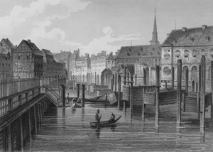 Ved Fischerbruecke, Berlin (stålgravering) av German School