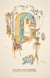 «Fra Palais Stourdza», reklame for Friedmann amp; Weber (Baden-Baden)», fra Styl, utgitt 1922 (pochoir-trykk) av German School