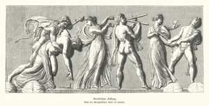 Bacchanalia (gravering) av German School