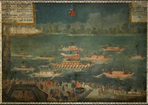 Baron Kuefstein, keiserlig ambassadør ved sultanens hoff, drar til sin post med båt nedover Donau … av German School